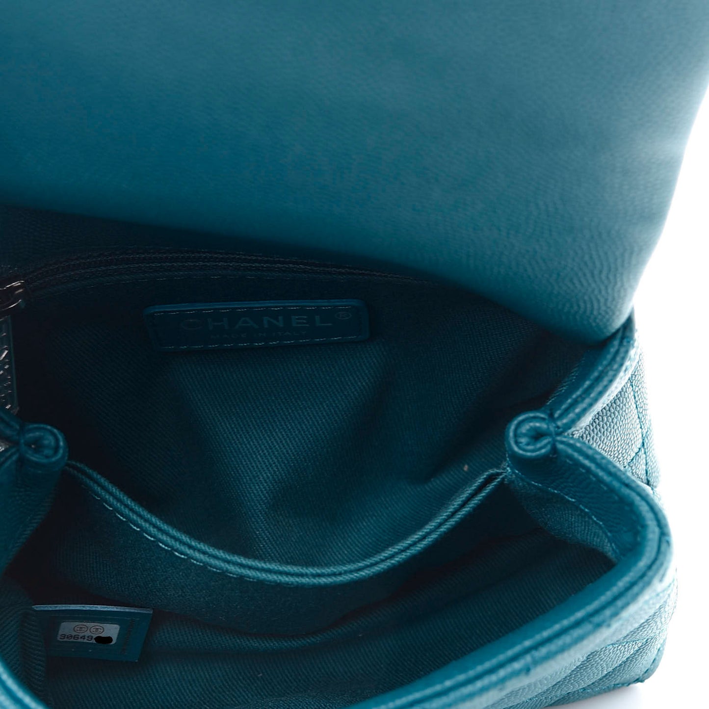 Caviar Quilted Incognito Extra Mini Coco Handle Flap Dark Turquoise