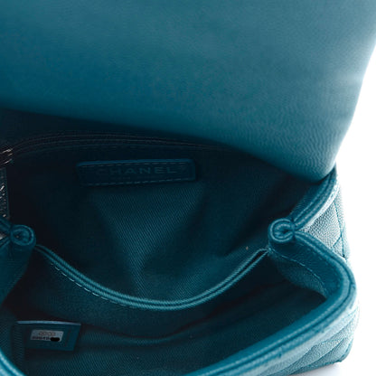 Chanel Caviar Quilted Incognito Extra Mini Coco Handle Flap Dark Turquoise 5 of 11
