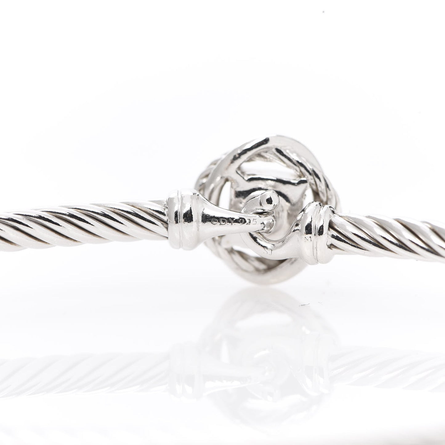Sterling Silver Diamond 3mm Infinity Bracelet