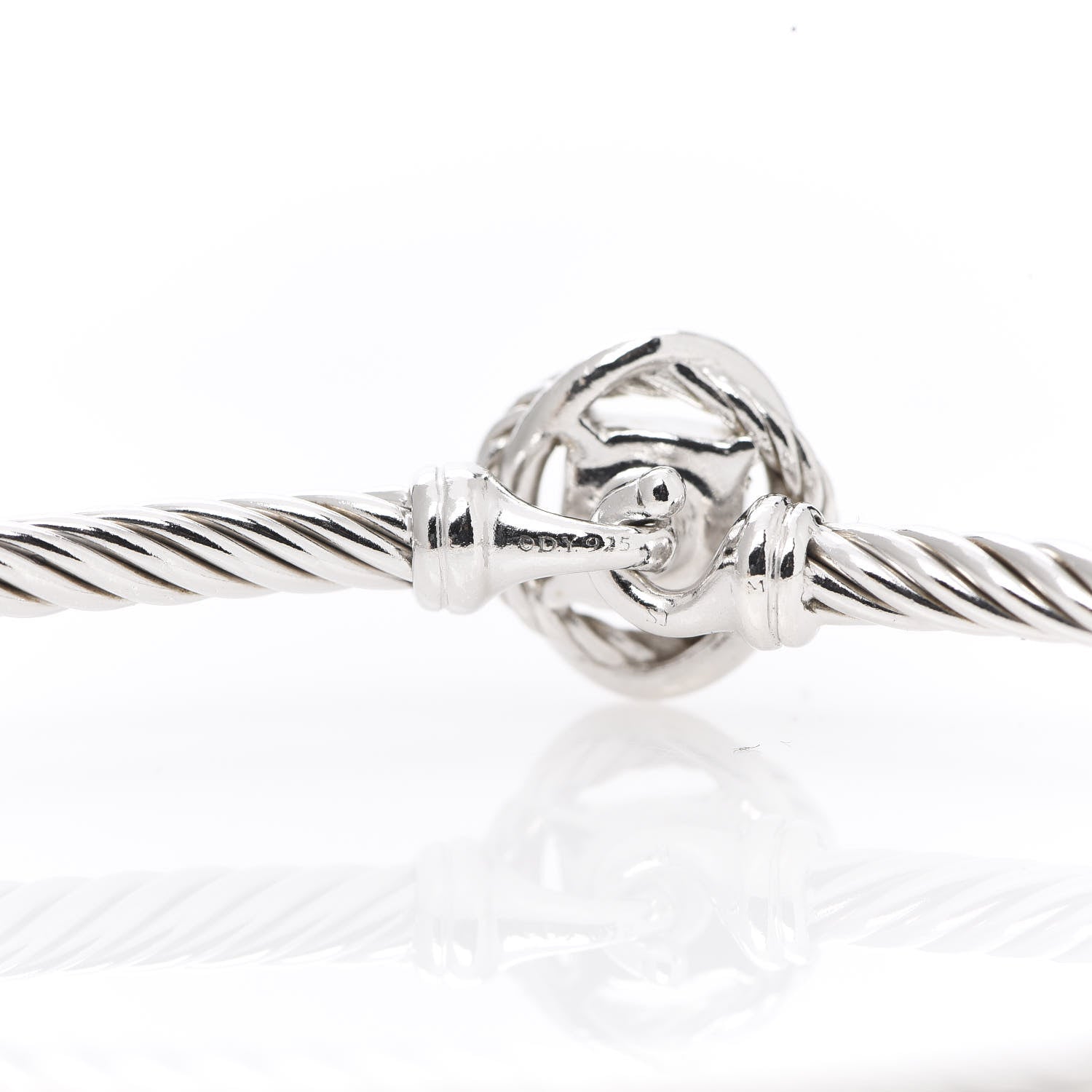 David Yurman Sterling Silver Diamond 3mm Infinity Bracelet 4 of 4