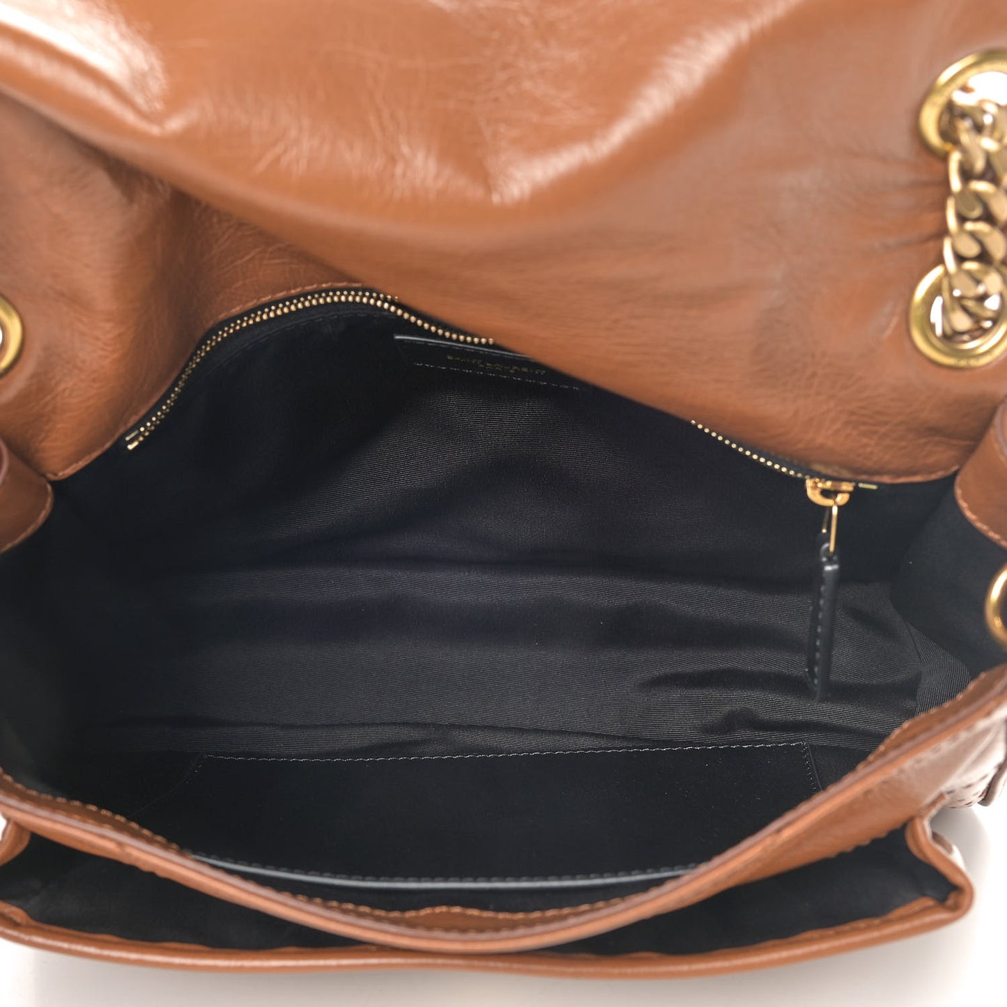 Calfskin Matelasse Monogram Niki Chain Satchel Caramel
