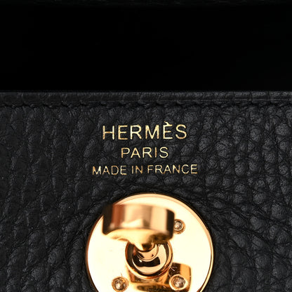 Hermes Taurillon Clemence Mini Lindy 20 Black 7 of 11
