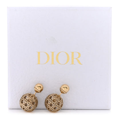 Christian Dior Cannage Mise En Dior Tribal Earrings Gold 6 of 6