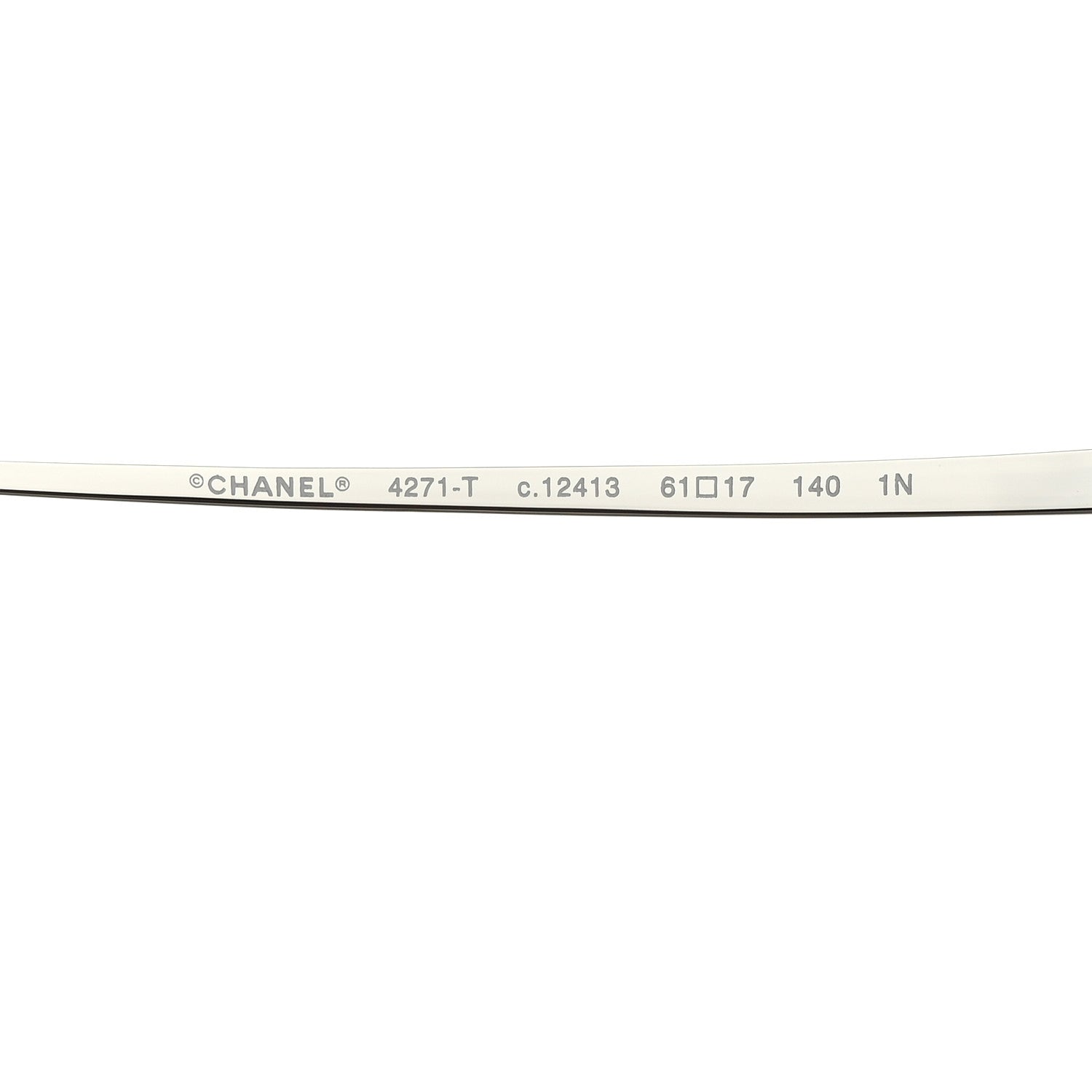 Chanel Titanium Rimless Square Sunglasses 4271-T Silver Brown 5 of 8