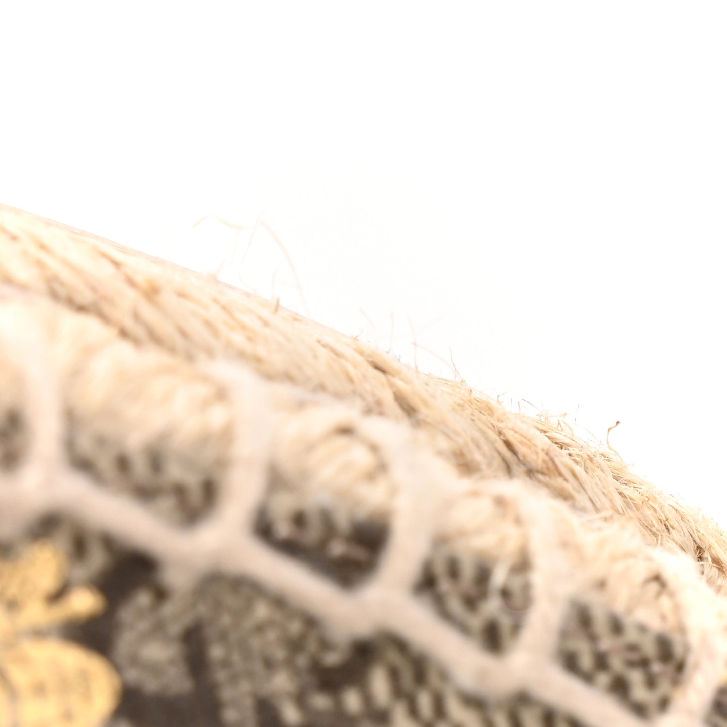GG Supreme Monogram Bees Espadrille Flats 38 Beige Ebony Oro Black