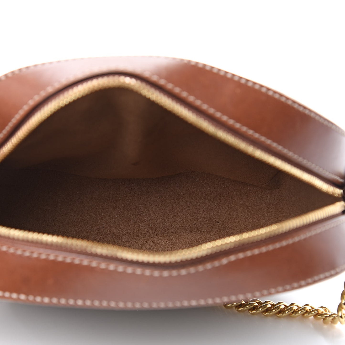 GG Supreme Monogram Cuoio Toscano Mini Chain Shoulder Bag Beige Ebony Cuir