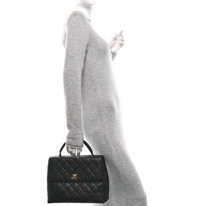 Chanel Caviar Quilted Jumbo Kelly Flap Black 2 of 10