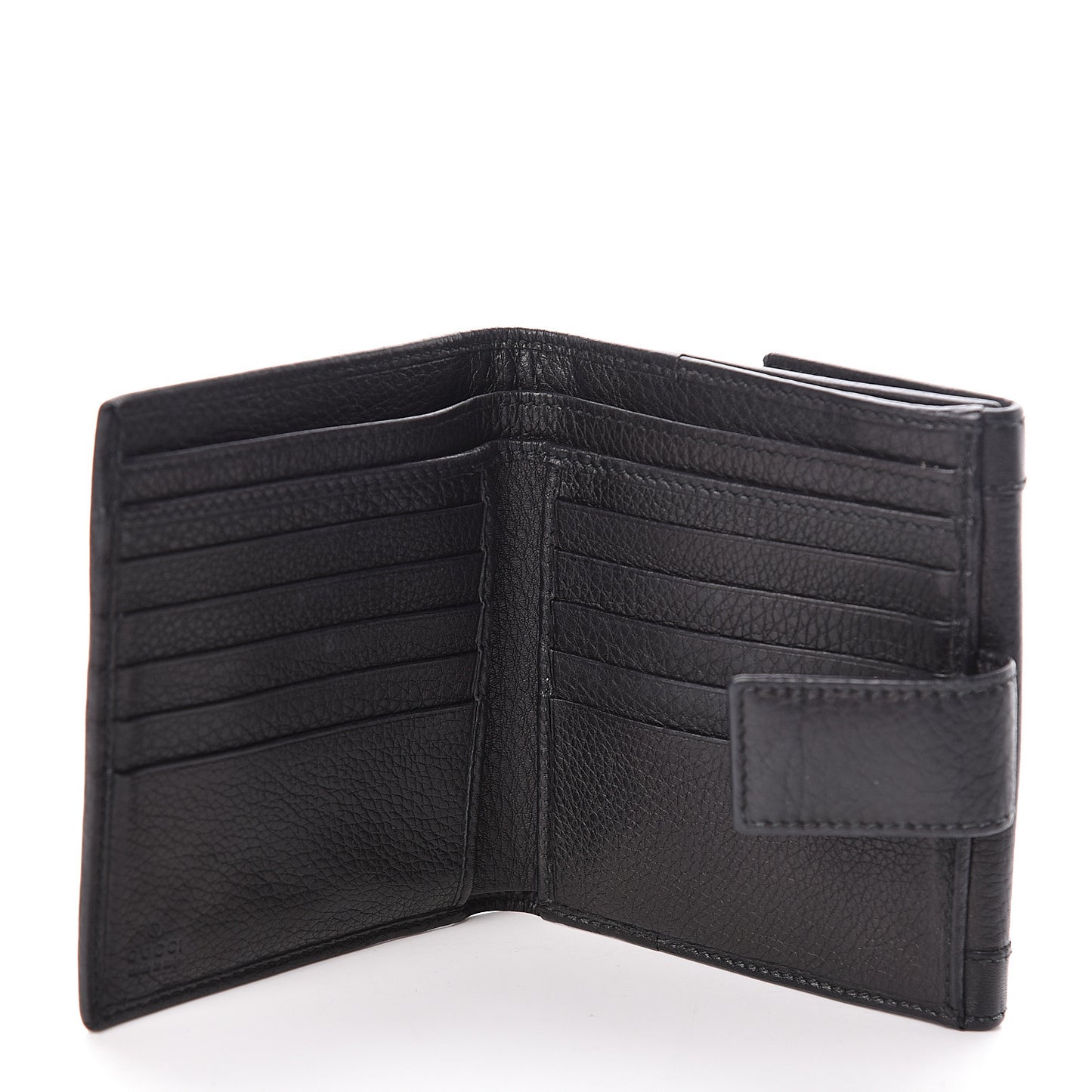 Calfskin Compact Interlocking G Wallet Black