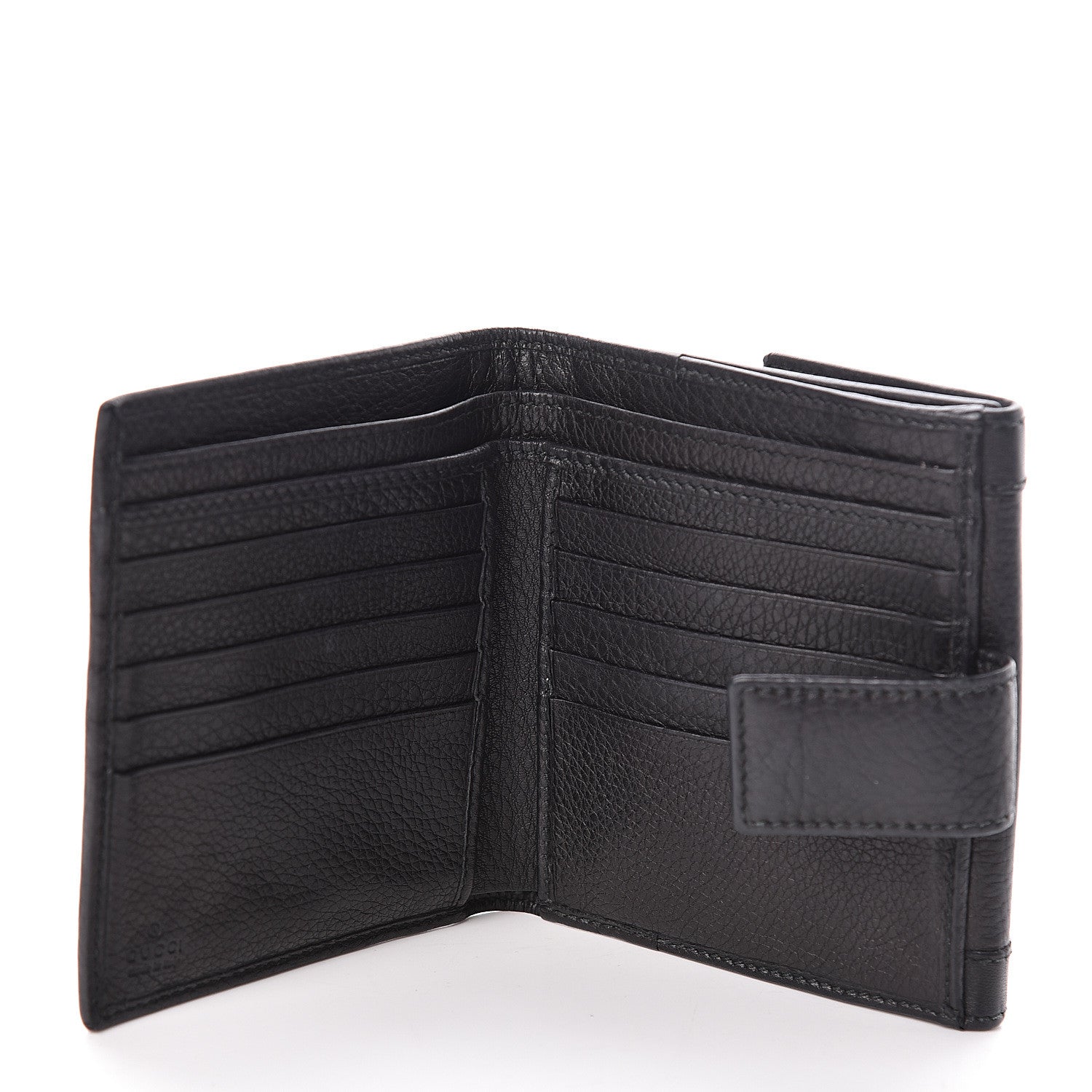 Gucci Calfskin Compact Interlocking G Wallet Black 5 of 6