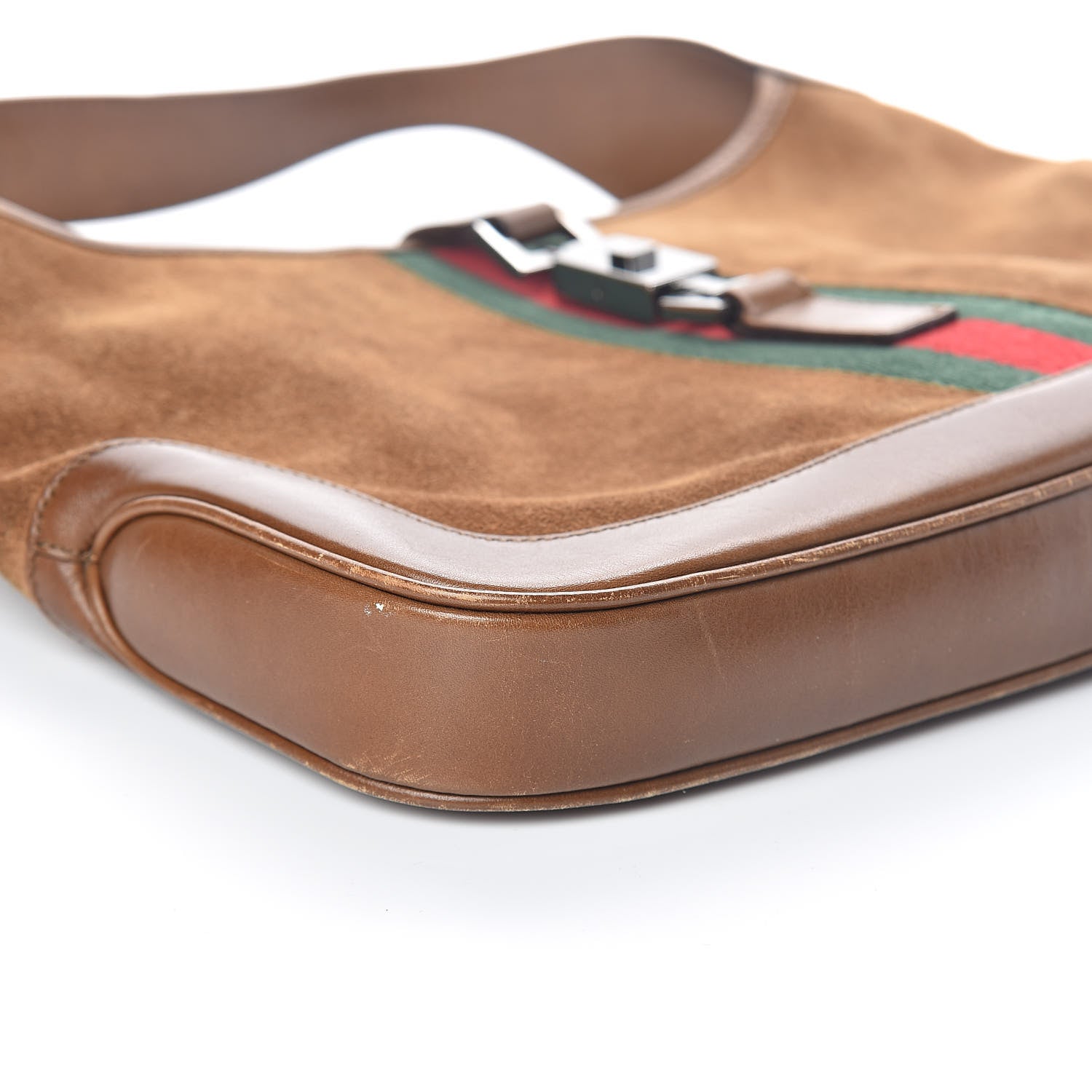 Gucci Suede Web Small Jackie O Hobo Light Brown 7 of 8