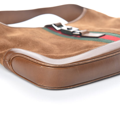 Gucci Suede Web Small Jackie O Hobo Light Brown 7 of 8