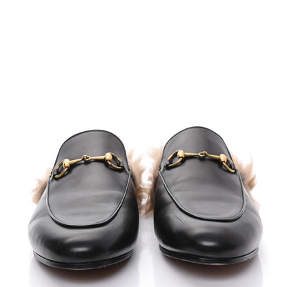 Gucci Calfskin Fur Womens Princetown Slippers 41 Black 2 of 9