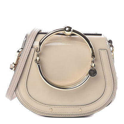 Chloe Patent Suede Small Nile Bracelet Bag Off White 1 of 8