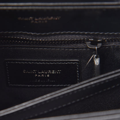 Saint Laurent Calfskin Y Quilted Monogram Toy Loulou Crossbody Bag Black 6 of 10