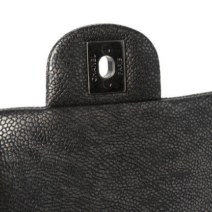 Chanel Metallic Caviar Quilted Mini Rectangular Flap Dark Silver 7 of 11