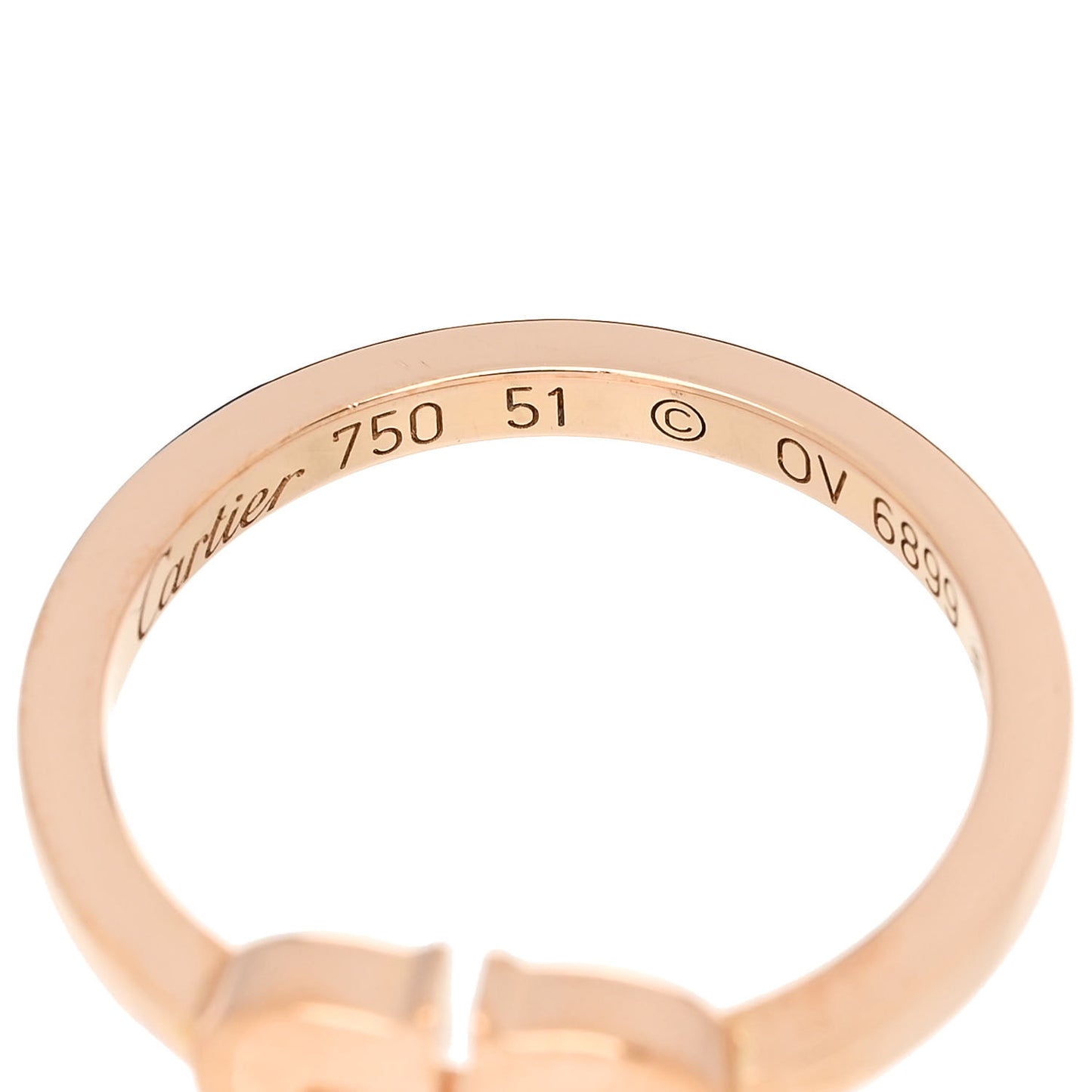 18K Pink Gold Pink Sapphire Small Hearts and Symbols Ring 51 5.75