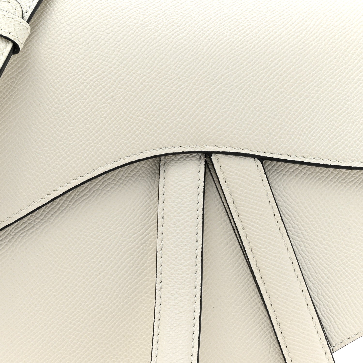 Christian Dior Grained Calfskin Saddle Bag With Strap Latte 8 of 11