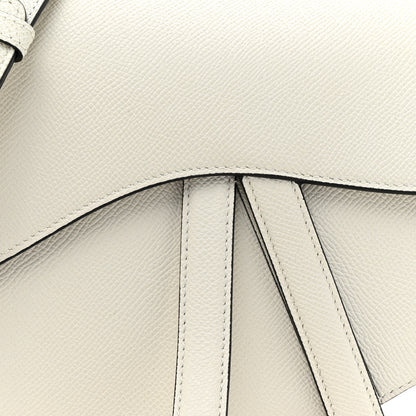 Christian Dior Grained Calfskin Saddle Bag With Strap Latte 8 of 11