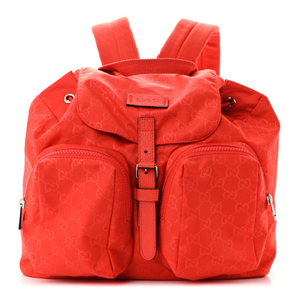 Gucci Nylon Monogram Small Single Buckle Backpack Red 1 of 10