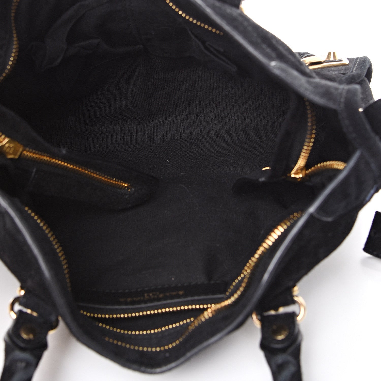 Balenciaga Suede Gold Metallic Edge Hardware S City Black 4 of 10