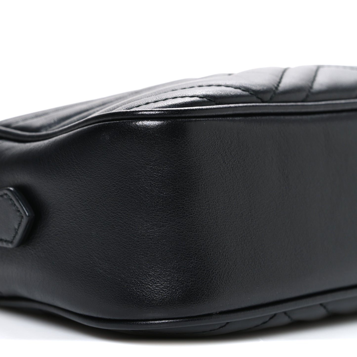 Calfskin Matelasse Small GG Marmont Chain Shoulder Bag Black
