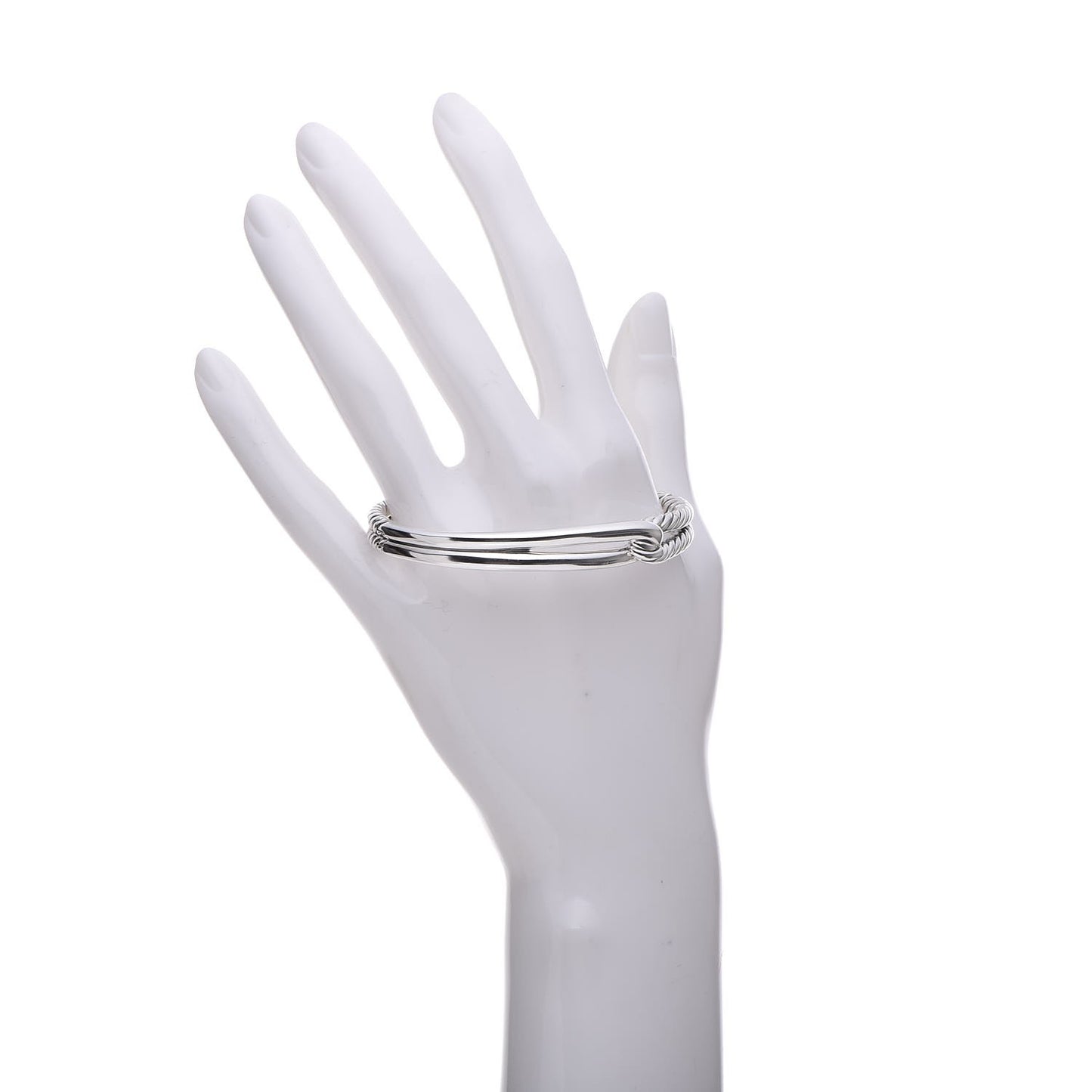 Sterling Silver Single Loop Labyrinth Bracelet