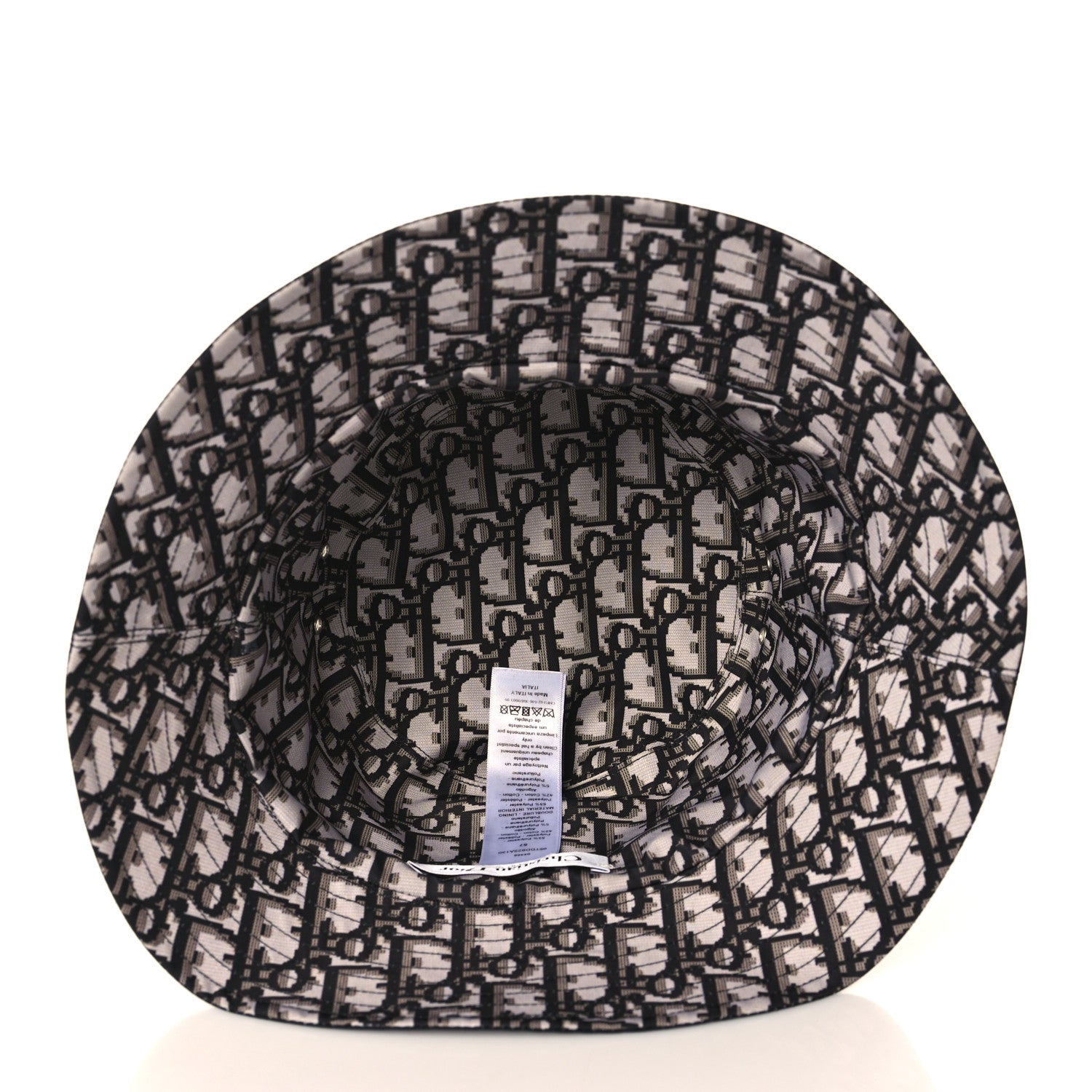 Christian Dior Oblique Reversible Teddy-D Brim Bucket Hat 57 Black 7 of 12