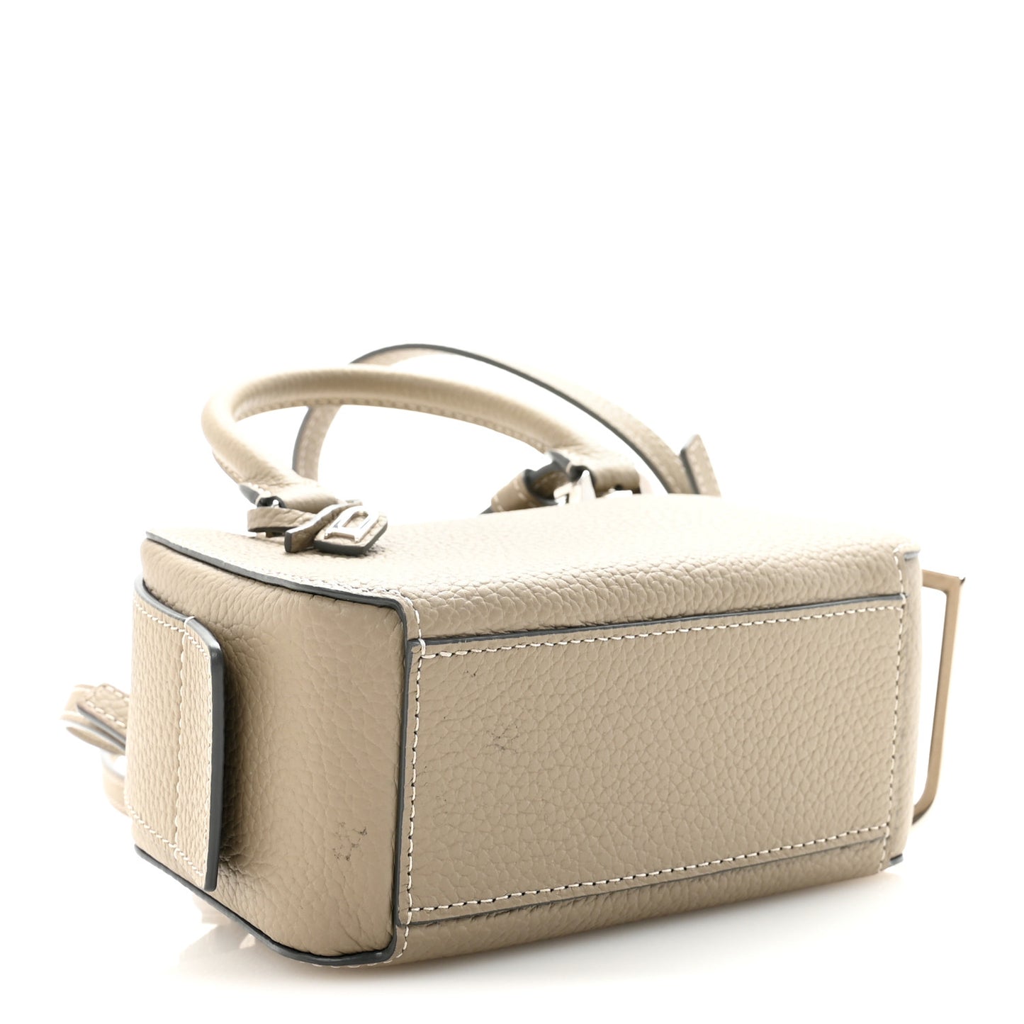 Taurillon Soft Nano Cool Box Satchel Tourterelle Ivory