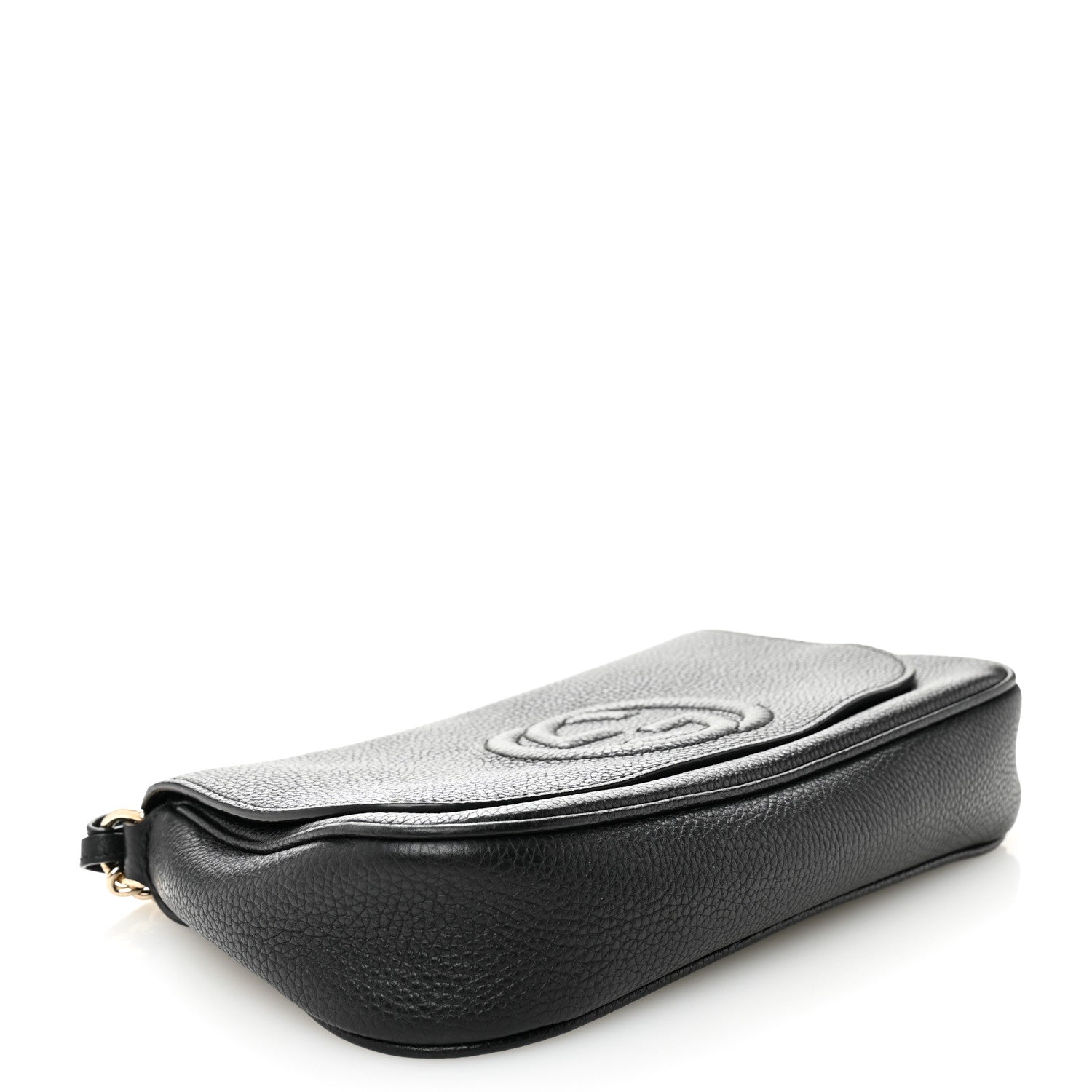 Gucci Pebbled Calfskin Medium Soho Flap Crossbody Black 4 of 10