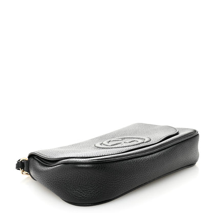 Gucci Pebbled Calfskin Medium Soho Flap Crossbody Black 4 of 10