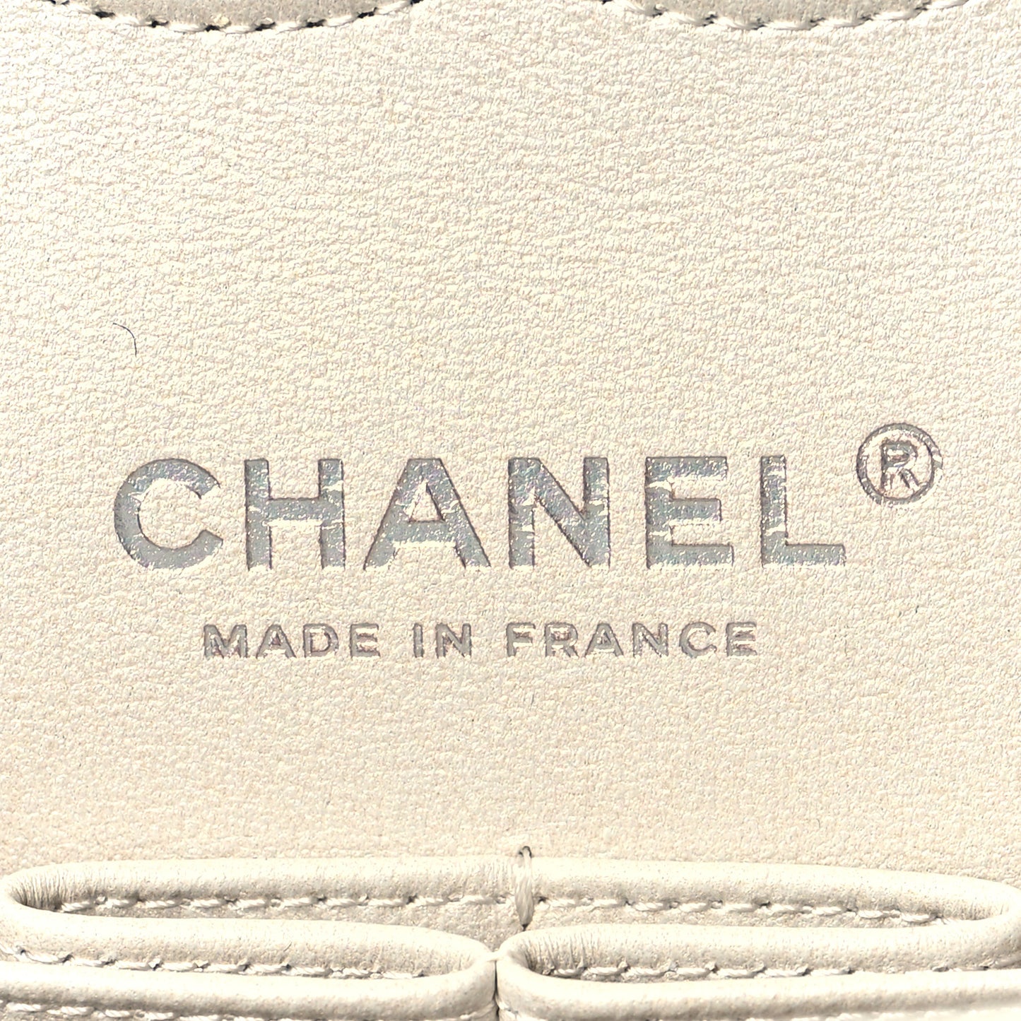 Metallic Goatskin Quilted Ombre Medium Double Flap Grey Green