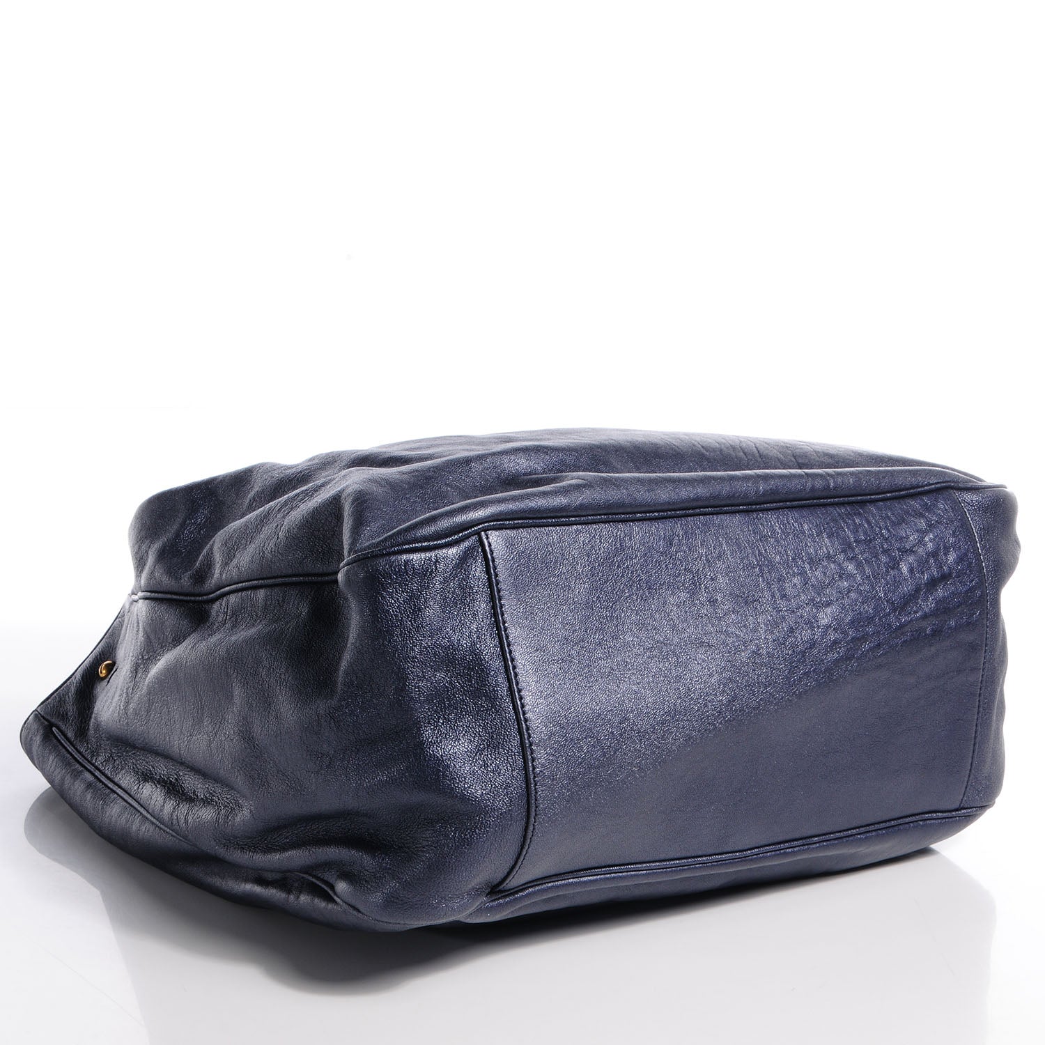 Saint Laurent Leather Large Roady Navy 4 of 10