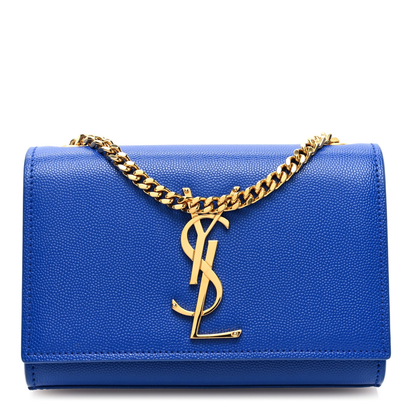 Grain De Poudre Small Classic Monogram Kate Satchel Bleu Majorelle