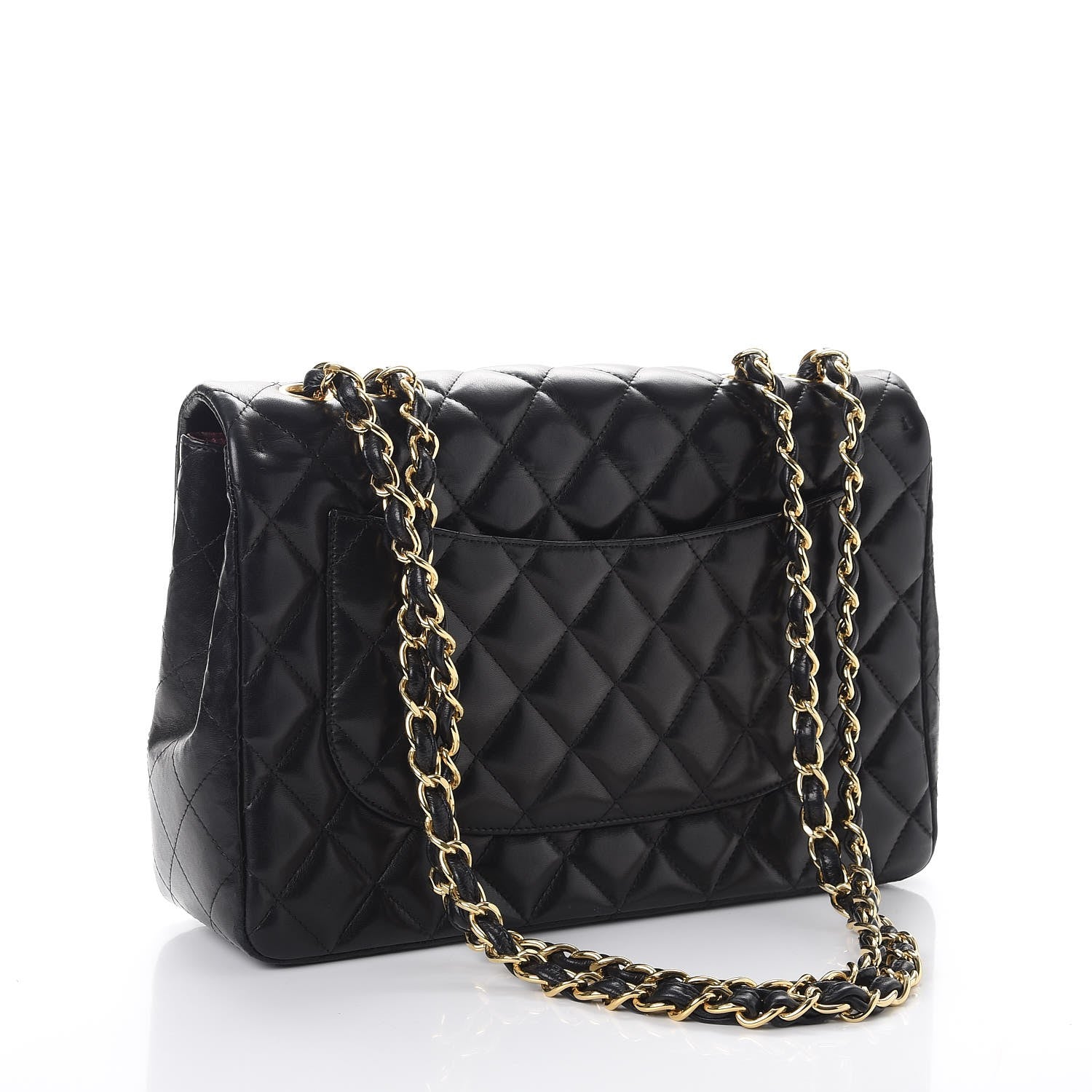 Chanel Lambskin Quilted Jumbo Single Flap Black 3 of 9