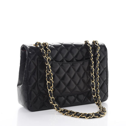 Chanel Lambskin Quilted Jumbo Single Flap Black 3 of 9