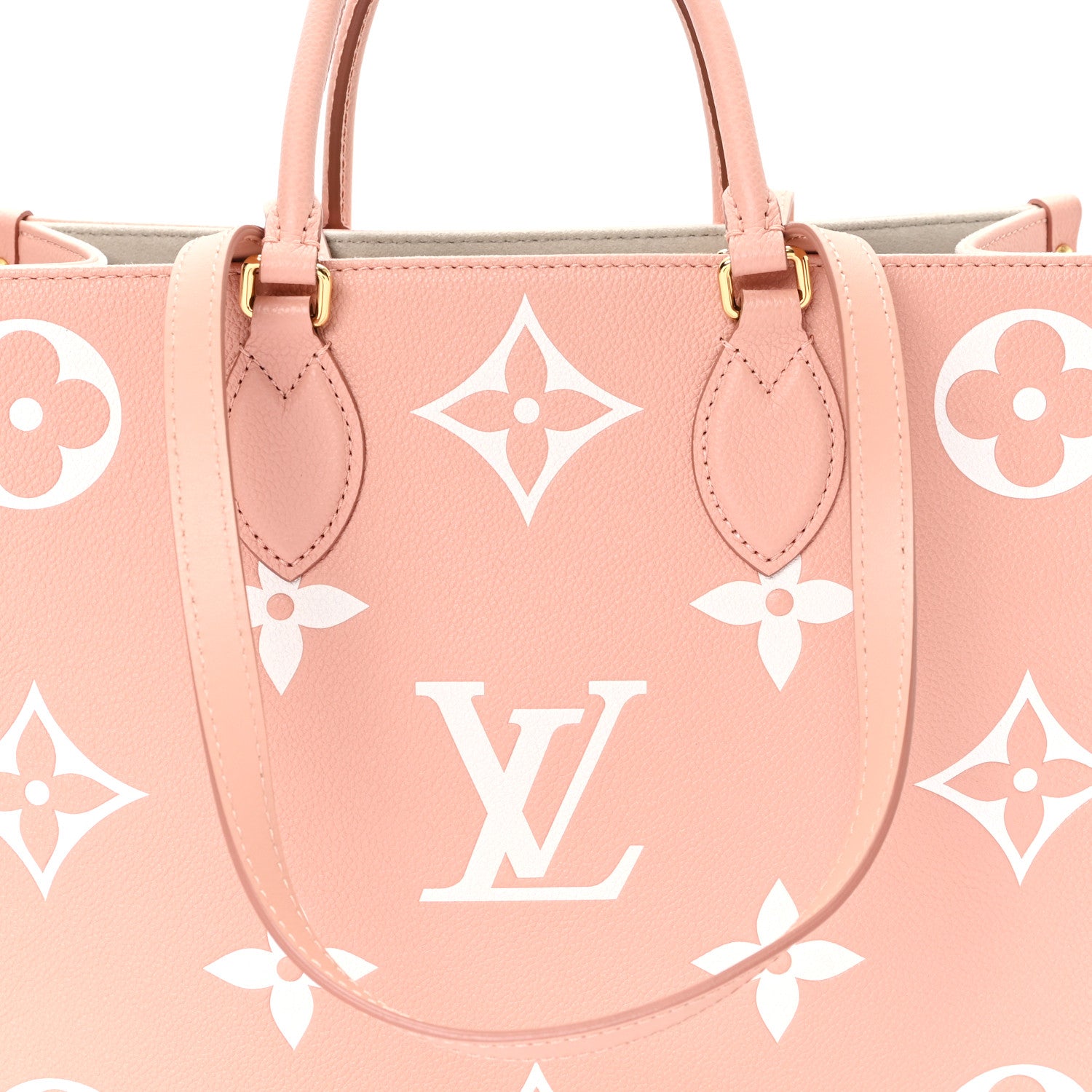 Louis Vuitton Empreinte Monogram Giant Onthego MM Rose Trianon Crème 7 of 9