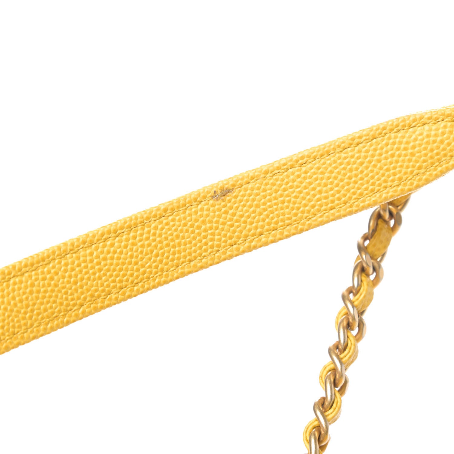 Chanel Caviar Quilted Mini Coco Handle Flap Yellow 5 of 5