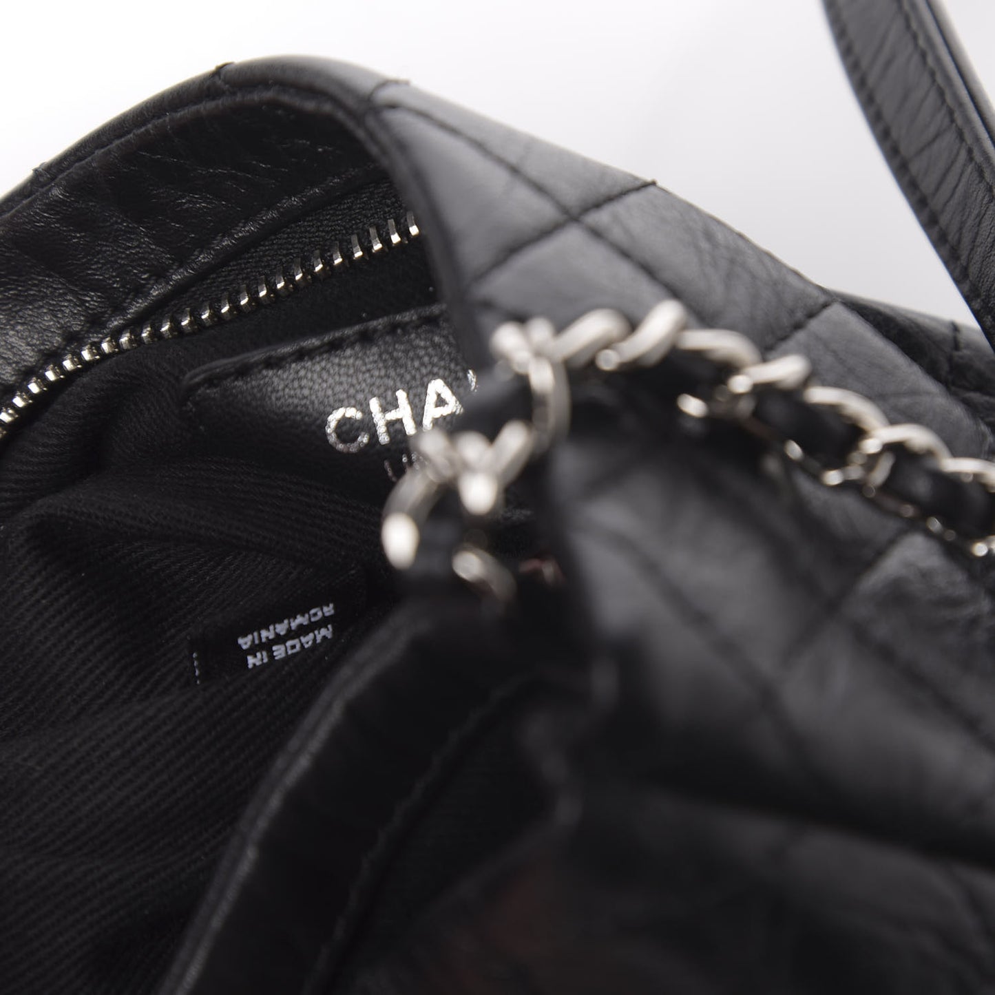 Calfskin Quilted Crossbody Bag Black