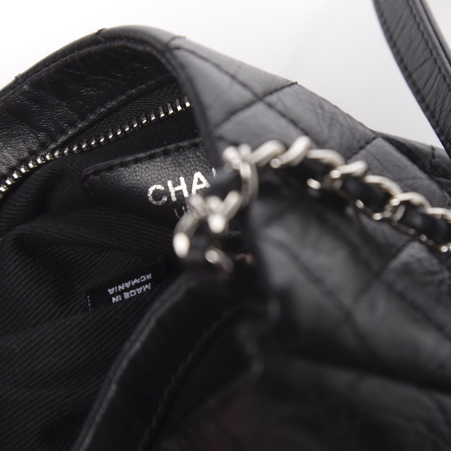 Chanel Calfskin Quilted Crossbody Bag Black 8 of 12