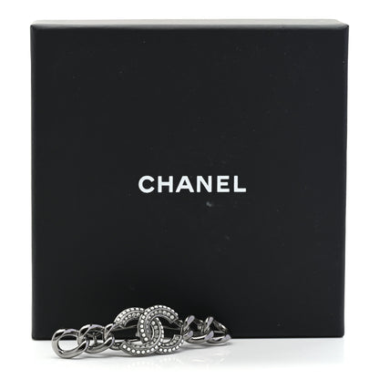 Chanel Crystal Chain CC Hair Clip Barrette Ruthenium 5 of 5
