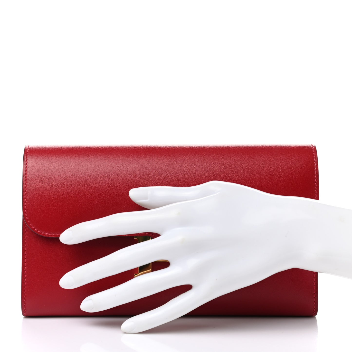 Tadelakt Constance Long Wallet Rouge Vif