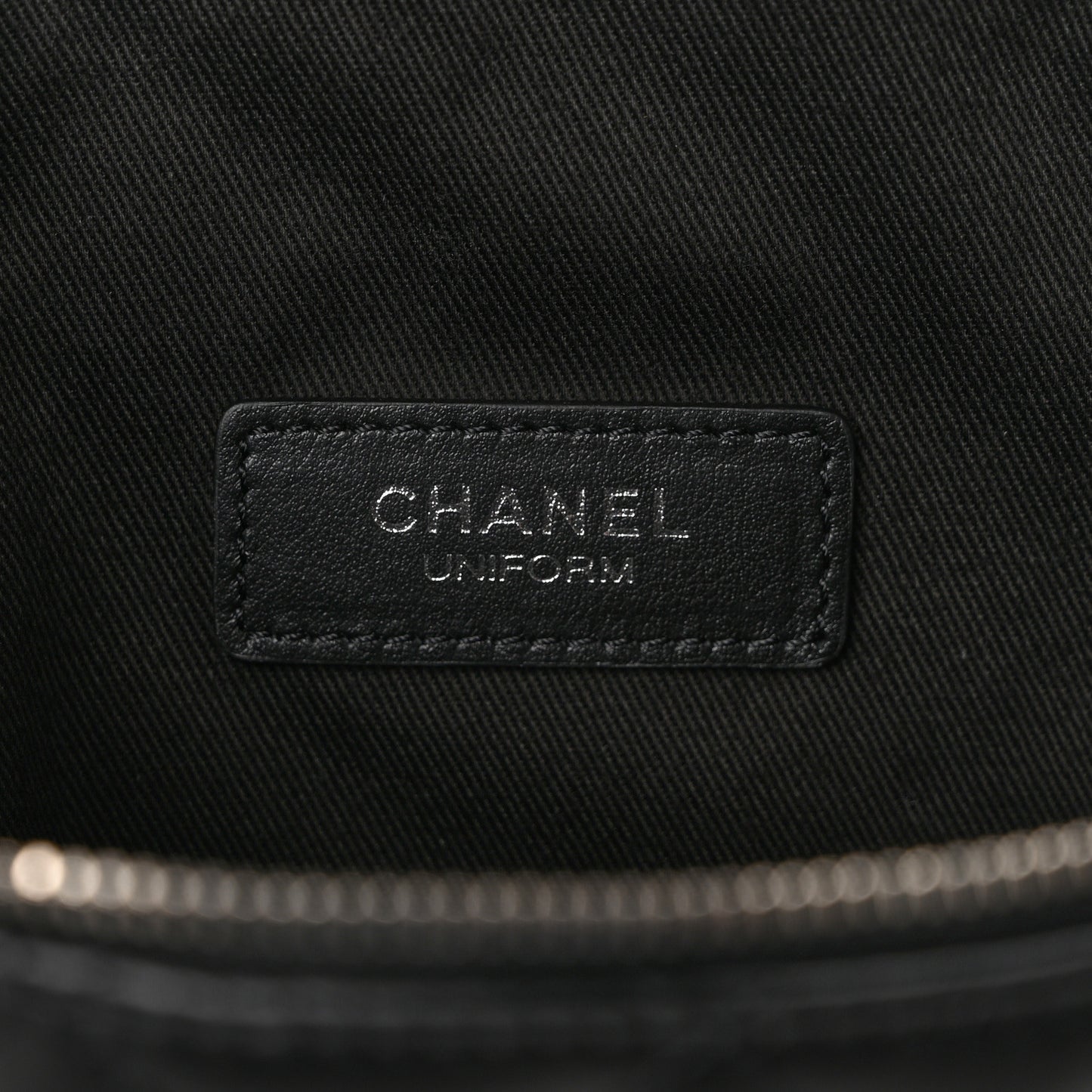 Calfskin Quilted Waist Belt Bag Black