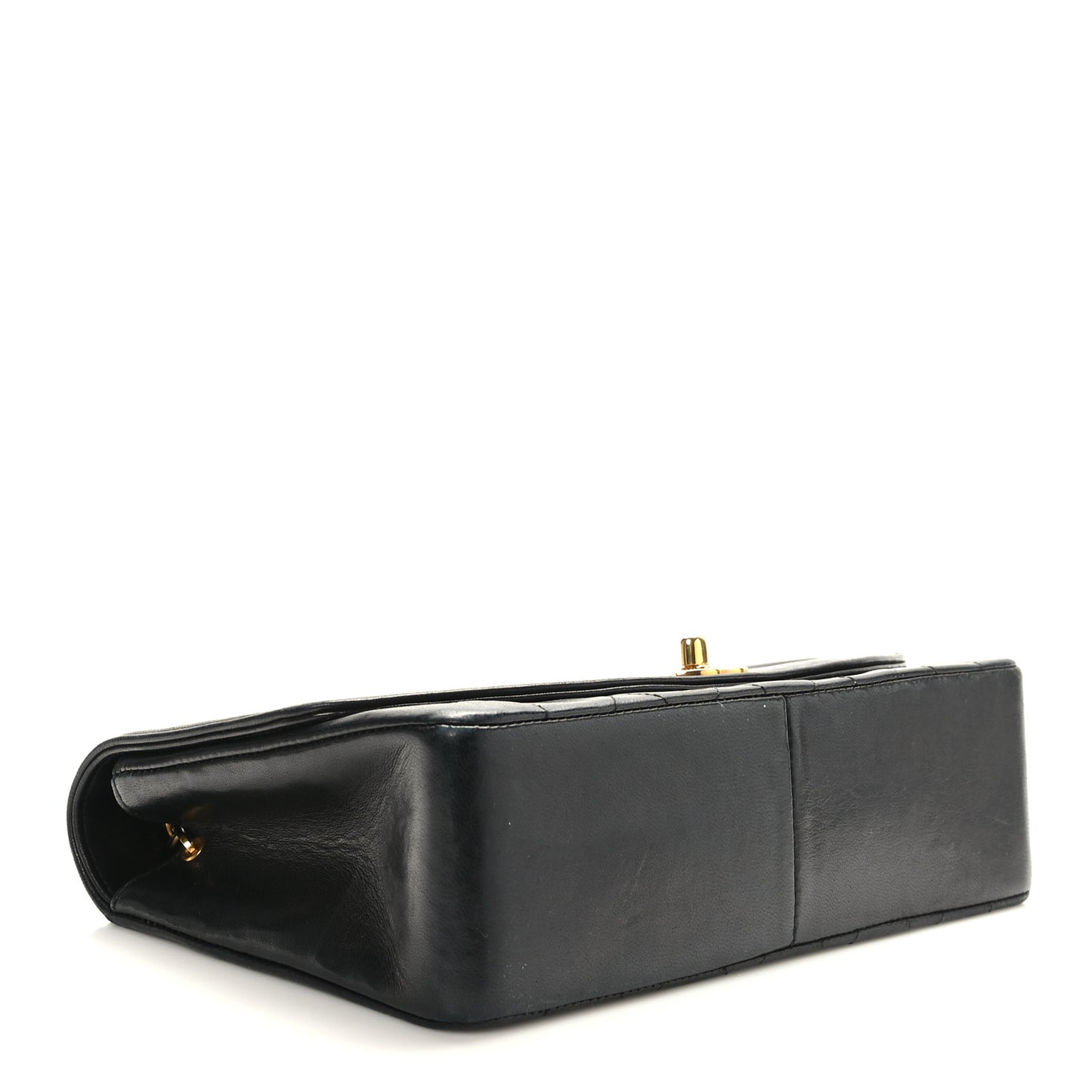 Lambskin Quilted Medium Single Flap Black