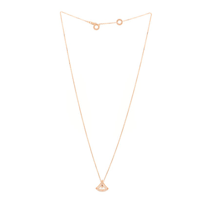 Bulgari 18K Rose Gold Diamond Divas' Dream Openwork Pave Pendant Necklace 3 of 4