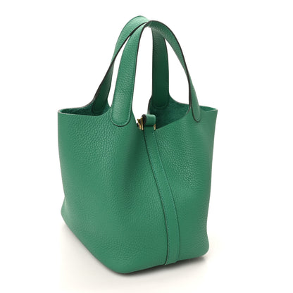 Hermes Taurillon Clemence Picotin Lock 18 Vert Vertigo 3 of 10