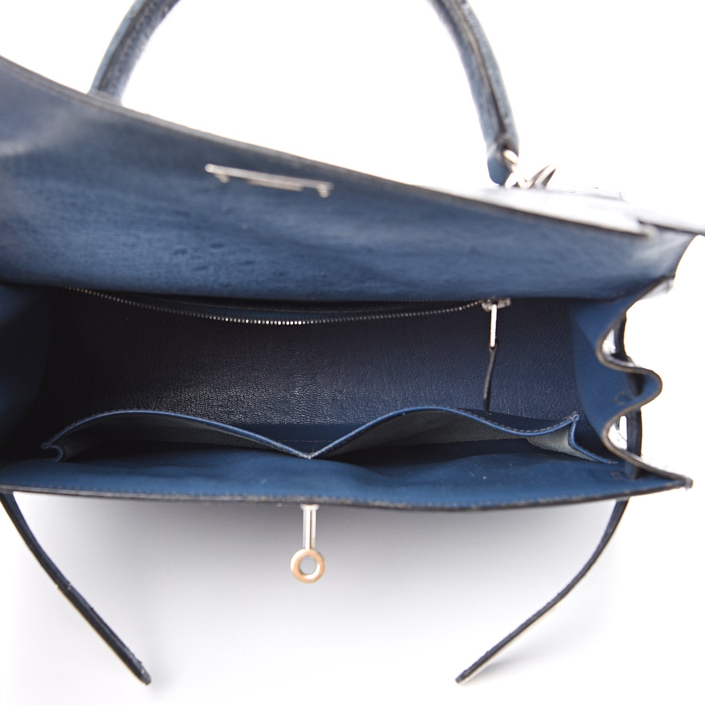 Ostrich Kelly Sellier 28 Bleu Roi