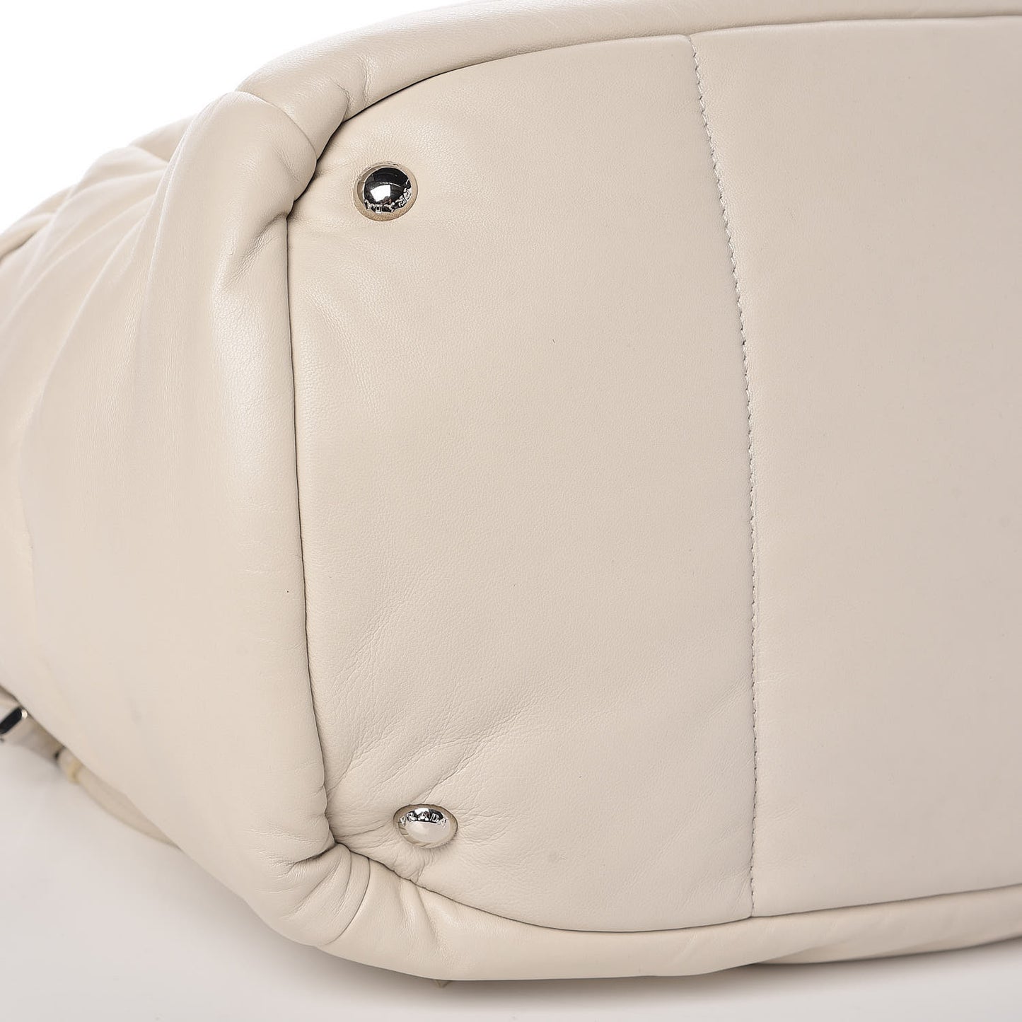 Nappa Bomber Tote Bianco
