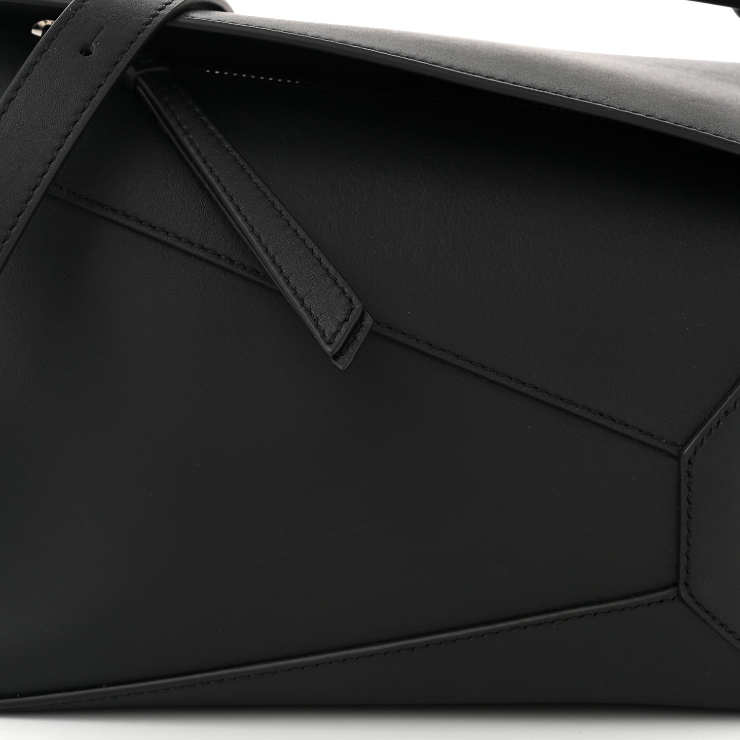 Loewe Calfskin Small Puzzle Edge Bag Black 7 of 9