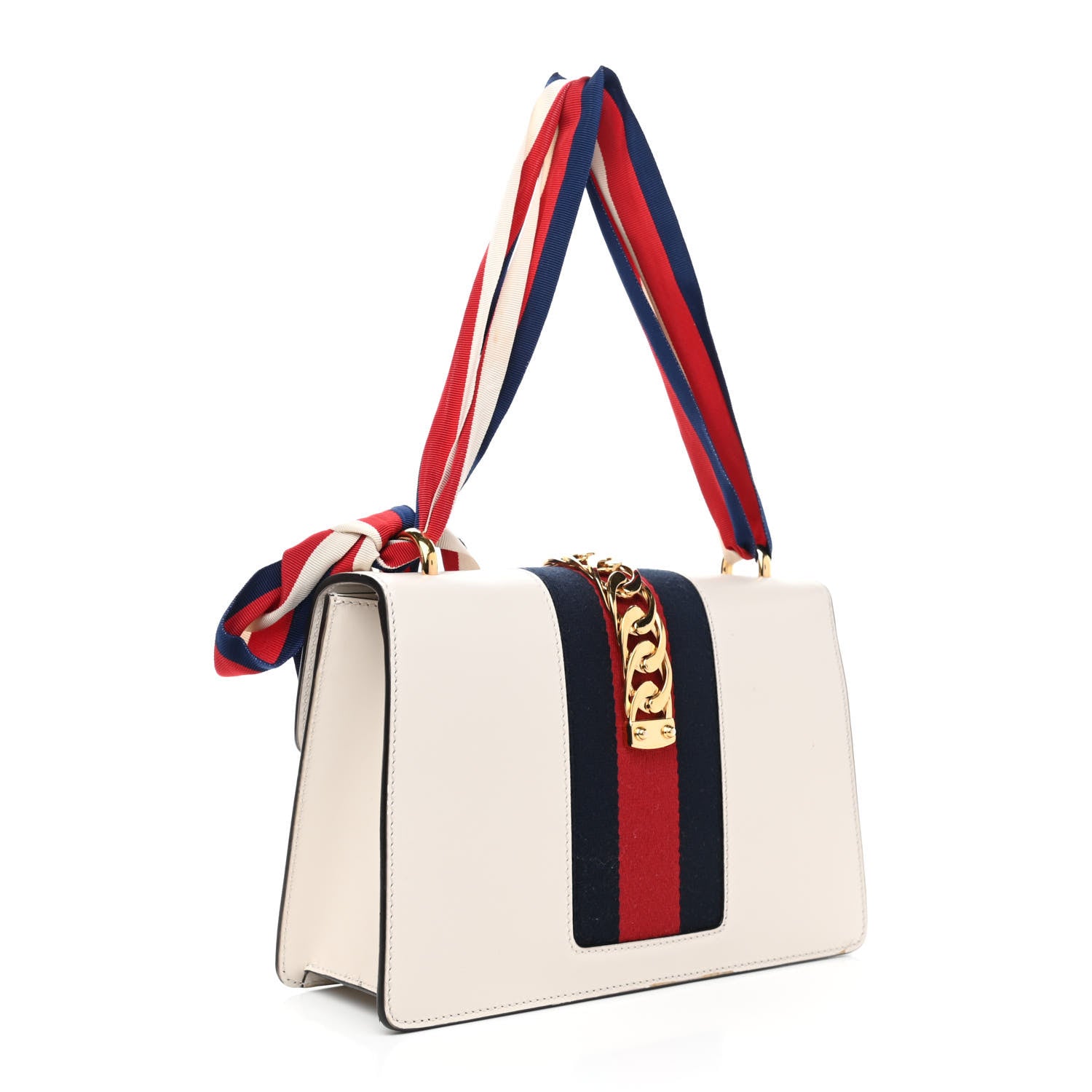 Gucci Calfskin Small Sylvie Shoulder Bag Off White 2 of 4