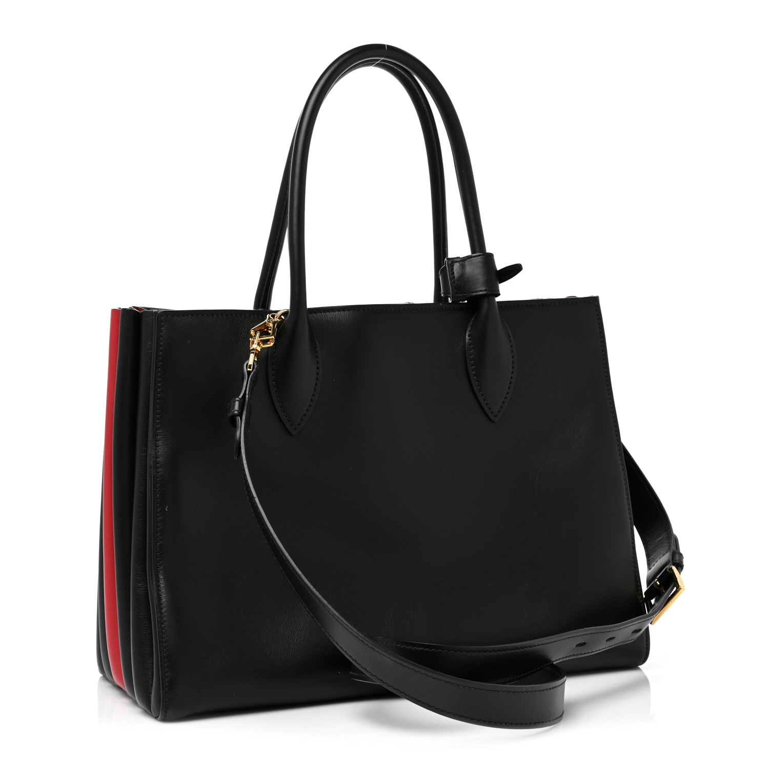 Prada City Calfskin Medium Bibliotheque Tote Black 2 of 12